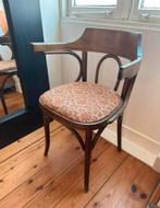 Thonet stoel met zitting van stof - houten stoel, Antiek en Kunst, Antiek | Meubels | Stoelen en Banken, Ophalen