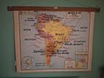 Vintage Franse schoolplaat Zuid-Amerika topografie, Ophalen, Aardrijkskunde
