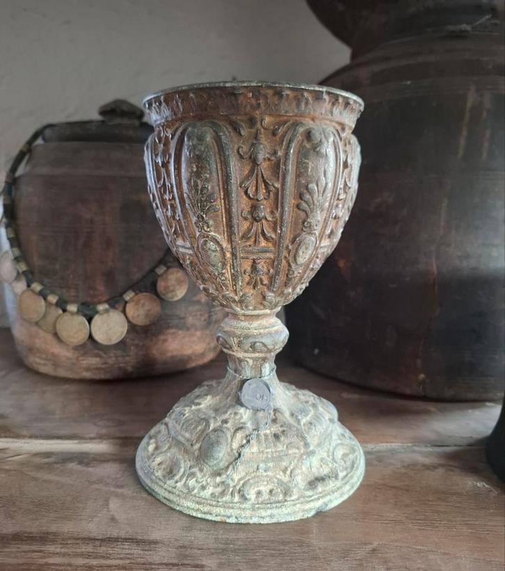 Antieke bewerkte ottomaanse kelk, beker van Hoffz 20 cm., Huis en Inrichting, Woonaccessoires | Overige, Nieuw, Ophalen of Verzenden