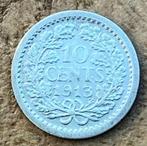 10 cent 1913 Wilhelmina, Ophalen, Zilver, 10 cent, Koningin Wilhelmina