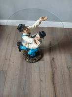 Unieke Lauren and Hardy bijzettafel, Huis en Inrichting, Tafels | Bijzettafels, Ophalen, Rond, Minder dan 55 cm, 45 tot 60 cm