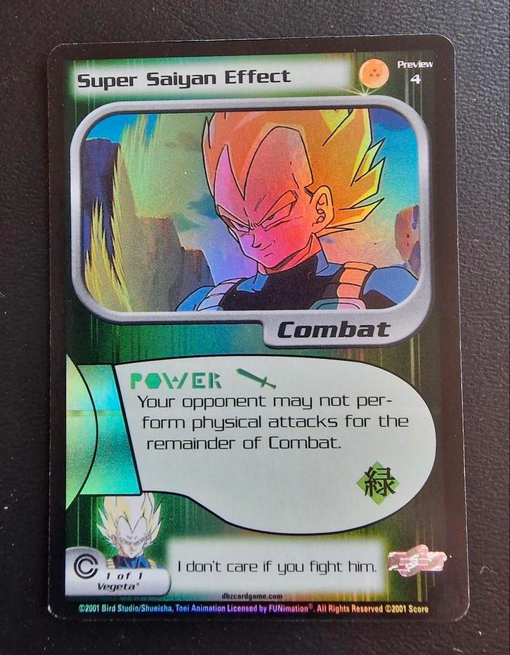 Dragon Ball Z Trunks Saga Preview 4 Super Saiyan Effect, Hobby en Vrije tijd, Verzamelkaartspellen | Overige, Zo goed als nieuw