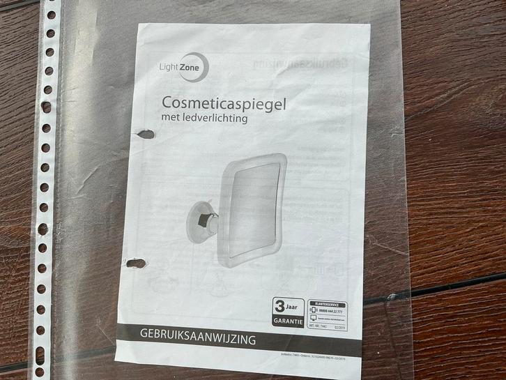 Cosmeticaspiegel met LED verlichting, Huis en Inrichting, Woonaccessoires | Spiegels, Zo goed als nieuw, Minder dan 50 cm, Minder dan 100 cm