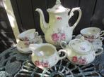 Koffieservies MOSA met bloemboeket roze roos / geel bloempje, Antiek en Kunst, Antiek | Servies compleet, Ophalen of Verzenden