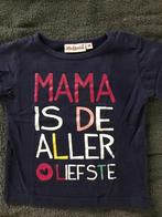 Mama is de allerliefste - shirt maat 74 ZGAN, Kinderen en Baby's, Babykleding | Maat 74, Meisje, Ophalen of Verzenden, Zo goed als nieuw