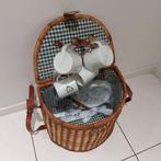 Rieten picknickmand 4-persoons incl. kunststof buitenservies, Ophalen of Verzenden, Nieuw