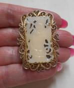 Zilveren antieke Chineese broche verguld nr.158