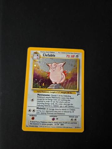 Clefable 5/130 Pokemon Base set 2 holo beschikbaar voor biedingen