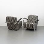 2x Leolux Scylla fauteuils zwart/wit gestreept, Niet ingevuld, Niet ingevuld, Ophalen of Verzenden, Zo goed als nieuw