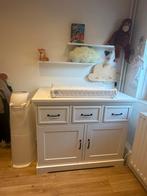 Ledikant, commode & toebehoren - massief hout, Ophalen, Gebruikt, Ledikant