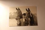 Z/w Paarden Postkaart - H.G. Winkler met Halla en Meteor, Verzamelen, Ansichtkaarten | Dieren, 1940 tot 1960, Paard, Ongelopen