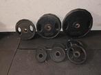 Olympische Halterschijven Set 107.5kg (50mm), Ophalen, Benen, Gebruikt, .