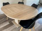 Extendable round dining table, Ophalen, Zo goed als nieuw, Vijf personen of meer, Ovaal