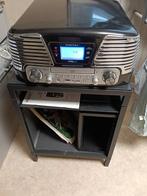 Retro Platenspeler met CD & Media Aansluitingen + Rek, Ophalen, Zo goed als nieuw, Radio, Met cd-speler