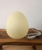 Vintage XXL glazen Egg lamp | Geel gestippeld | ‘80, Huis en Inrichting, Minder dan 50 cm, Glas, Ophalen of Verzenden, Zo goed als nieuw