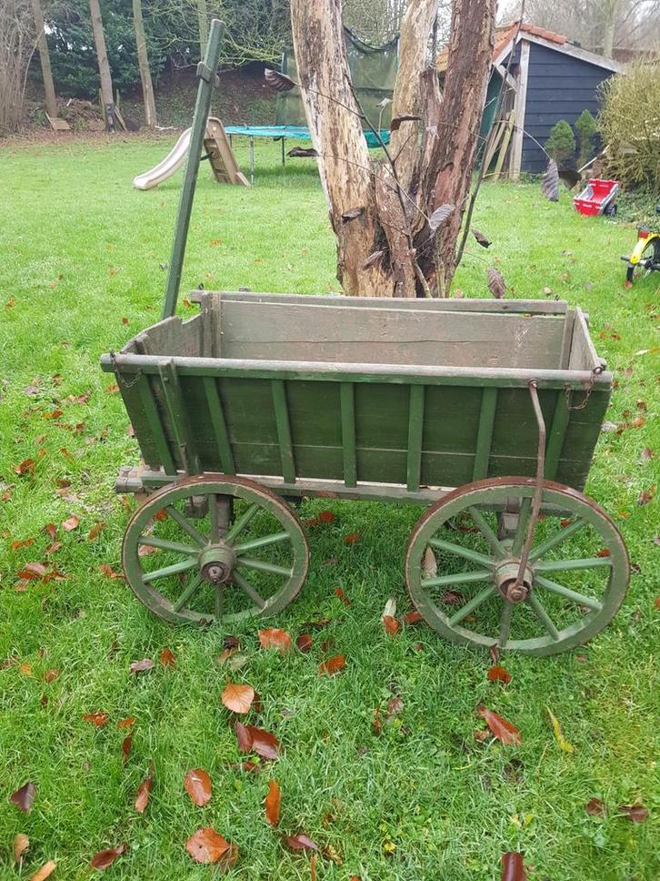 Mooie gave bolderkar in prima staat ., Antiek en Kunst, Curiosa en Brocante, Ophalen of Verzenden