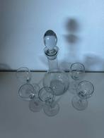Kristallen karaf set met 6 glazen, Antiek en Kunst, Antiek | Glas en Kristal, Ophalen