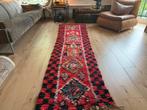 Handgeknoopt vintage tapijt - Boucherouite loper-295 x 85 cm