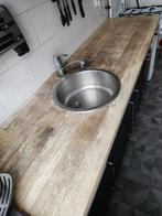 Aanrechtblad massief eiken, Huis en Inrichting, Keuken | Keukenelementen, Ophalen of Verzenden, Gebruikt, 50 tot 75 cm