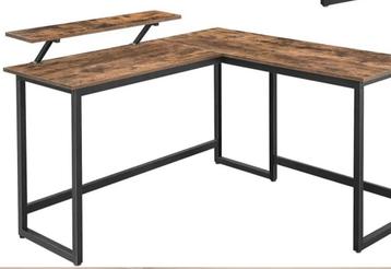 Industrieel hoek bureau met stalen poten zgan beschikbaar voor biedingen