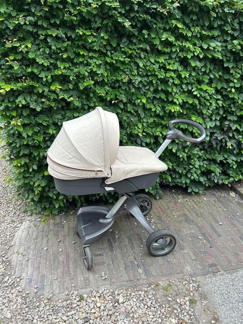 Stokke Xplory reiswieg en kinderwagen, Kinderen en Baby's, Kinderwagens en Combinaties, Gebruikt, Combiwagen, Overige merken, Verstelbare duwstang