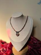 Rhodoniet hartje hanger & ketting liefde intuïtie uniek love, Nieuw, Ophalen of Verzenden, Steen of Mineraal, Roze