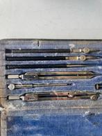 Antieke Passer Set in Doos, Ophalen of Verzenden