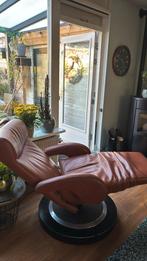 Leolux leren relaxfauteuil elektrisch, Huis en Inrichting, Fauteuils, Gebruikt, 100 tot 125 cm, Leer, Ophalen of Verzenden