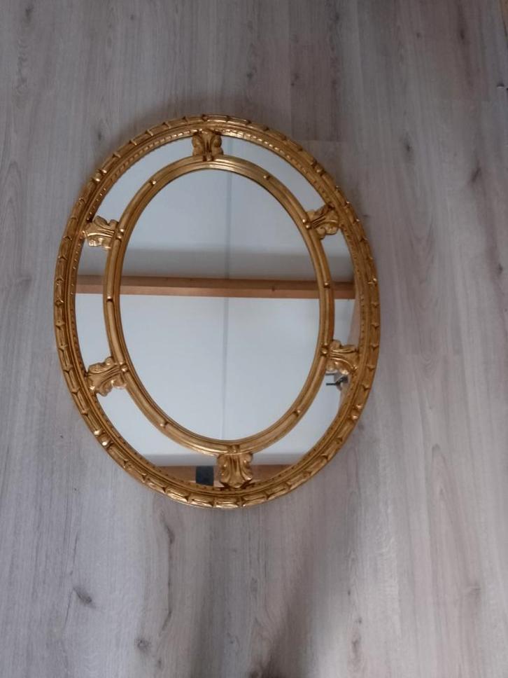 Gouden Spiegel - Decoratief, Huis en Inrichting, Woonaccessoires | Spiegels, Zo goed als nieuw, 50 tot 75 cm, Minder dan 100 cm