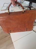 Leren aktentas, genuine leather, kwaliteit, Ophalen of Verzenden, Zo goed als nieuw, Bruin, Minder dan 35 cm