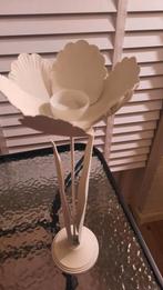 Bloem Kandelaar - Sfeervolle Verlichting, Gebruikt, Ophalen of Verzenden, Metaal, Crème