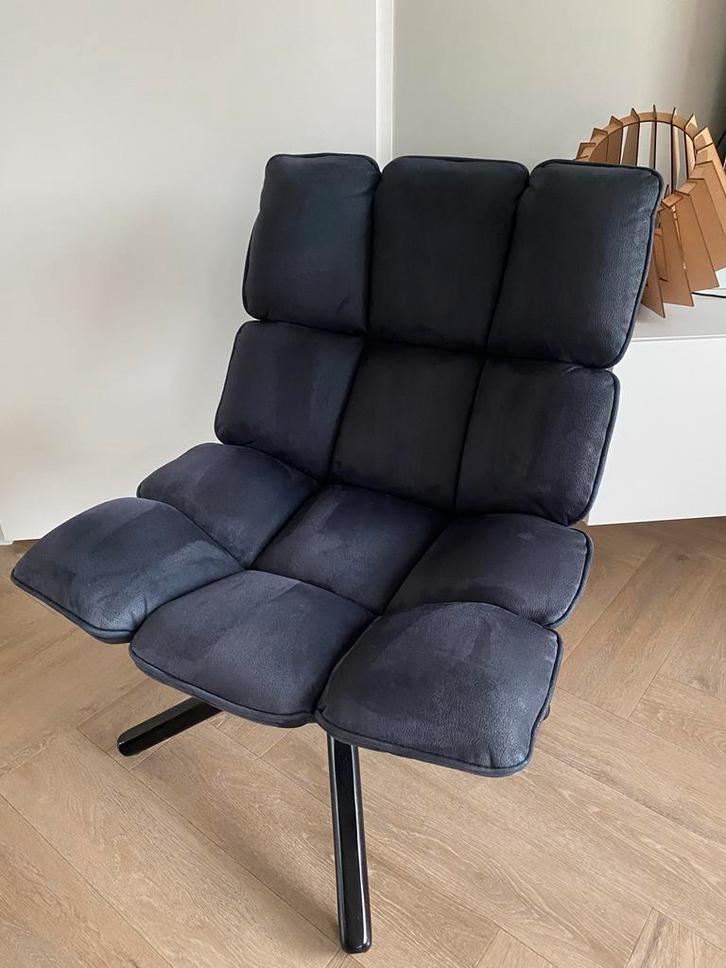 Donkerblauwe draaistoel Eleonora Daan. Als nieuw!, Huis en Inrichting, Stoelen, Zo goed als nieuw, Eén, Metaal, Ophalen