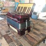 Oude Horch Toetsaccordeon - voor de verzamelaar, Muziek en Instrumenten, Accordeons, Overige merken, Gebruikt, Met riemen, Overige formaten