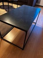 Zwarte Salontafel met marmerlook, Ophalen, 100 tot 150 cm, 50 tot 100 cm, Zo goed als nieuw