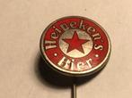 Emaille HEINEKEN'S BIERMERK Speld (Rood/Metaalkleur)., Verzenden, Zo goed als nieuw, Merk, Speldje of Pin