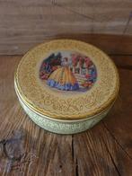 Vintage Koektrommel met Dame in Tuin, Minder dan 50 cm, Gebruikt, Minder dan 50 cm, Ophalen of Verzenden