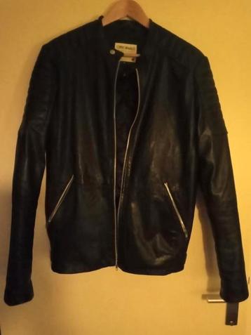 Leren jack Originals by Jack &Jones maat M,kleur zwart zgan  beschikbaar voor biedingen