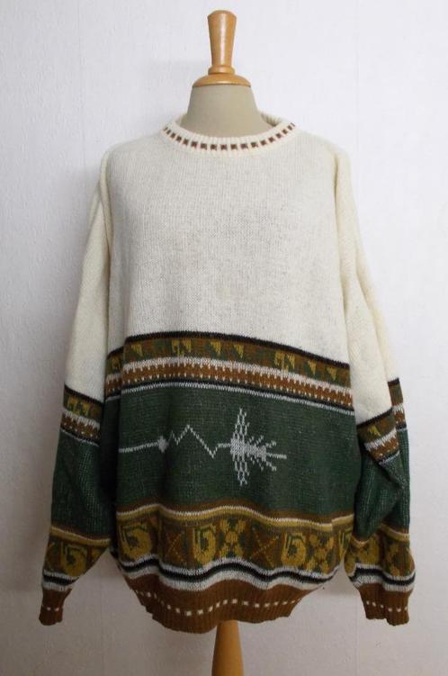 Noors/folklore look wol mix trui van Franse Le Laureat! XXL, Kleding | Dames, Truien en Vesten, Zo goed als nieuw, Maat 46/48 (XL) of groter
