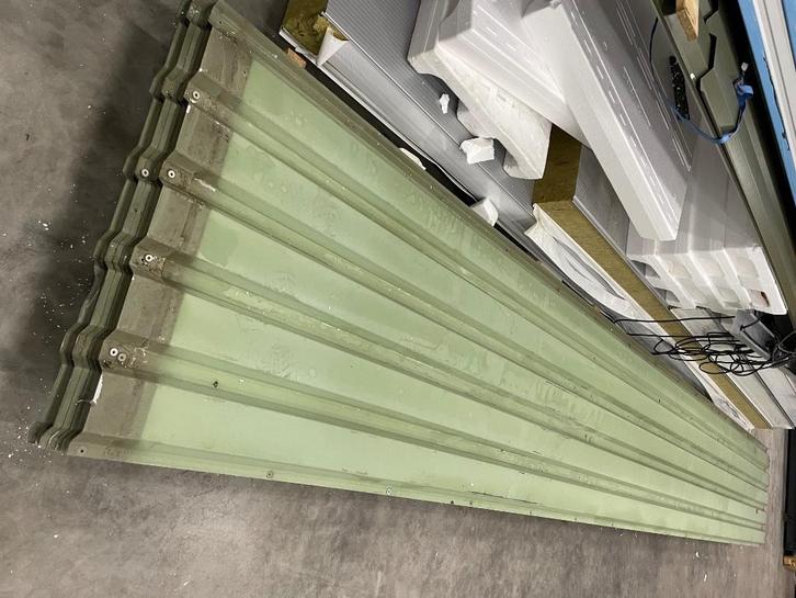 Damwandplaten profielplaten €3,33/m2 kleur Groen, Doe-het-zelf en Verbouw, Platen en Panelen, Gebruikt, Ophalen