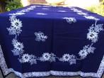 Blauw Indonesisch tafelkleed met 6 servetten. 200 x 115 cm, Huis en Inrichting, Tafelkleden, Ophalen of Verzenden, Nieuw, Rechthoek