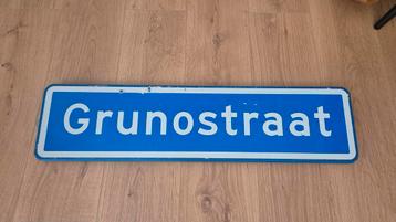 Grunostraat Straatnaambord Groningen beschikbaar voor biedingen