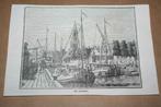 Antieke gravure - Gezicht in Lemmer - 1841 !!, Ophalen of Verzenden