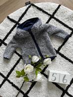 Heel goed blauw pluche fleece Zeeman jas baby newborn 56, Zeeman, Jongetje of Meisje, Ophalen of Verzenden, Zo goed als nieuw