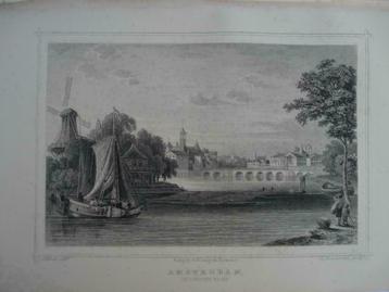 19 / Amsterdam de leidsche Poort Staalgravure  1860 beschikbaar voor biedingen