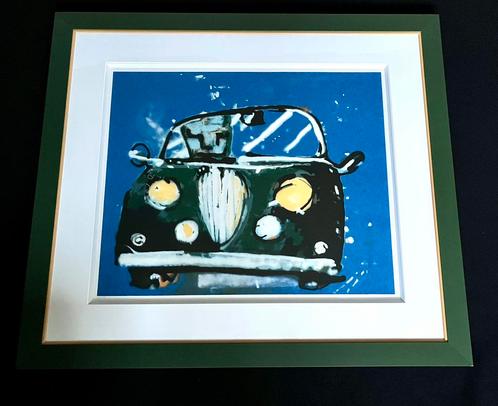 Herman Brood zeefdruk “Jaguar MK II”. Gesigneerd incl. lijst, Antiek en Kunst, Kunst | Litho's en Zeefdrukken, Ophalen