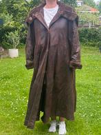 Jas leer en bont, Kleding | Dames, Jassen | Winter, Ophalen, Gedragen, Maat 42/44 (L), Bruin