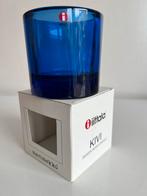 Iittala Kivi Glas Kandelaar Ultramarine Blue 80 mm, Ophalen of Verzenden, Zo goed als nieuw