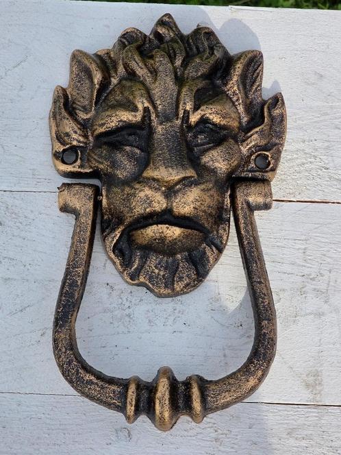 LEEUWENKOP / DEURKLOPPER / 22 CM HOOG, Tuin en Terras, Tuinwanddecoratie, Nieuw, Ophalen of Verzenden