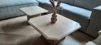 Travertin salontafel set, 50 tot 100 cm, Minder dan 50 cm, Ophalen of Verzenden, Travertin marmer natuursteen vintage richmond