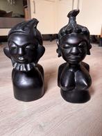 Afrikaanse beelden buste man en vrouw, Huis en Inrichting, Ophalen of Verzenden, Gebruikt